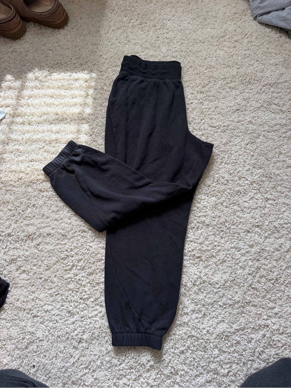 Women's Black Jogger Sweatpants - Casual Everyday Track Pants